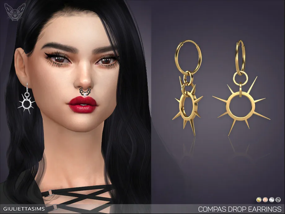 Compass Drop Earrings