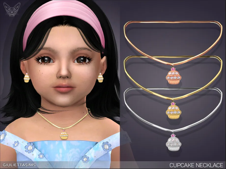 Cupcake Necklace For Toddlers