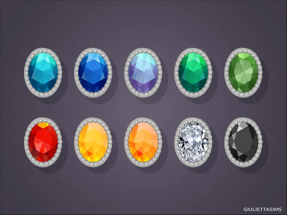 Oval Gemstone Earrings