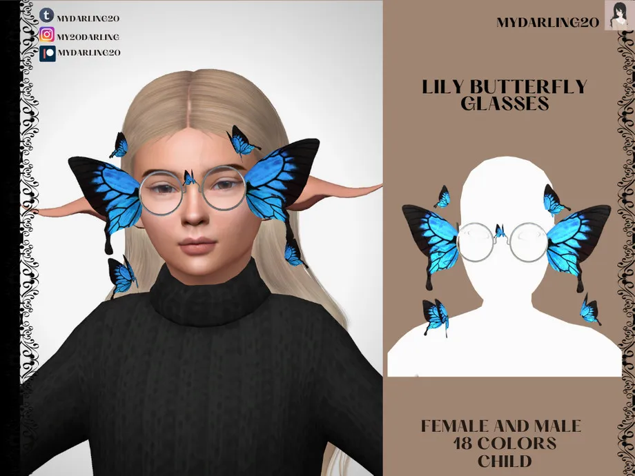 w-920h-690-3337939.jpg LILY BUTTERFLY GLASSES CHILD - Image 1