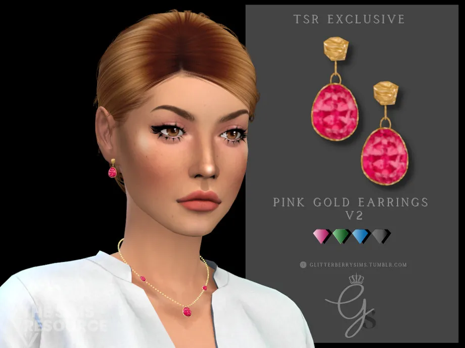 Pink Gold Earring V2