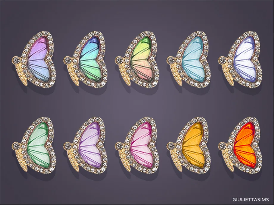 Ombre Wings Butterfly Earrings For Kids