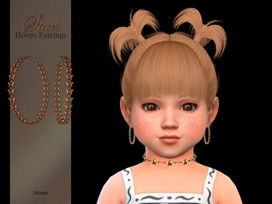 Stars Hoops Earrings Toddler