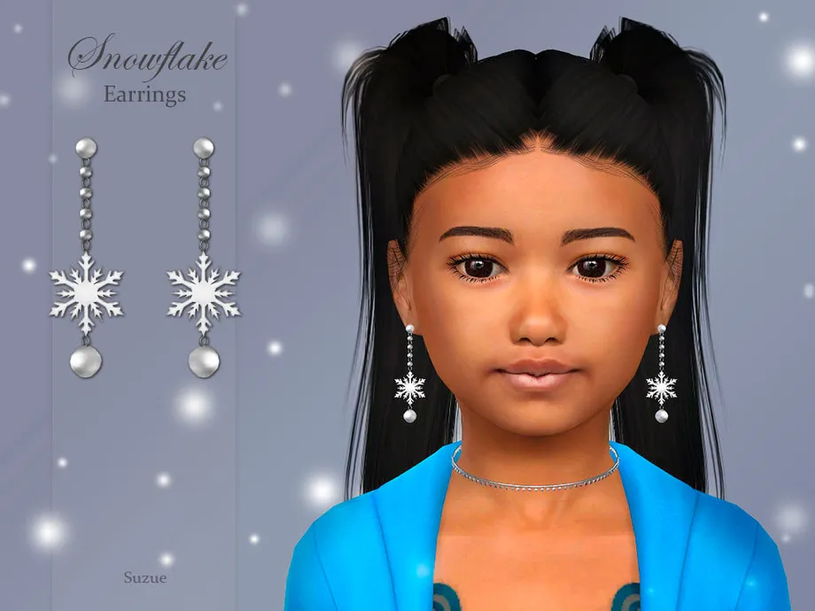 Snowflake Earrings Child