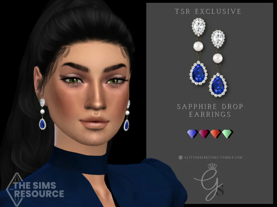Sapphire Drop Earrings