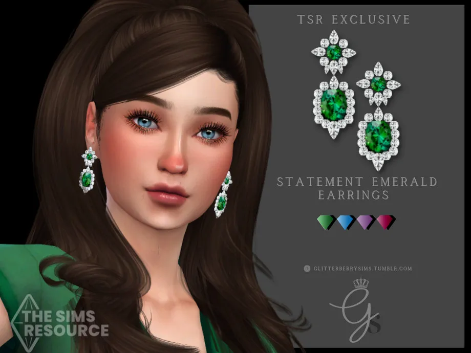 Emerald Statement Earrings