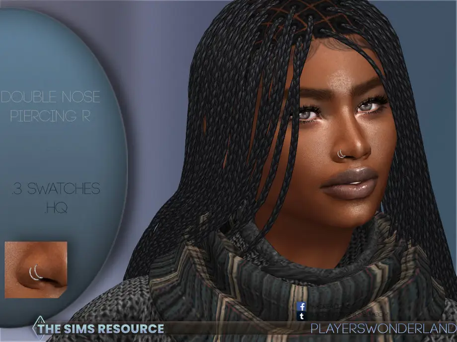 Double Nose Piercing R