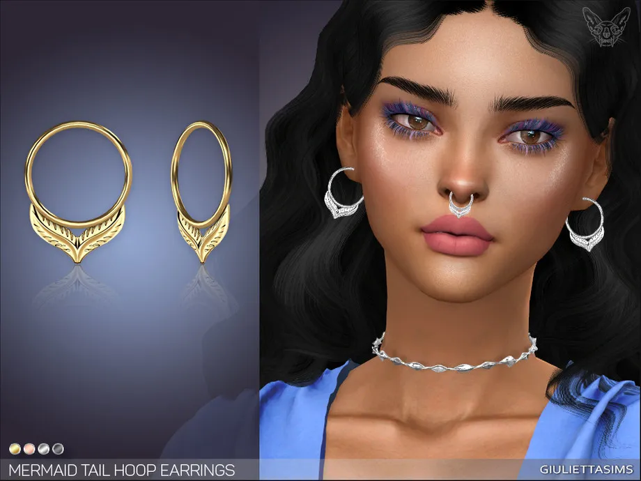 Mermaid Tail Hoop Earrings