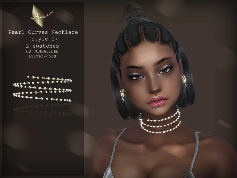 Pearl Curves Necklace (style 1)