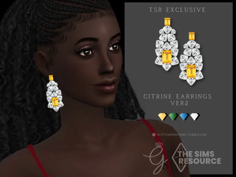 Citrine Earrings Version 2