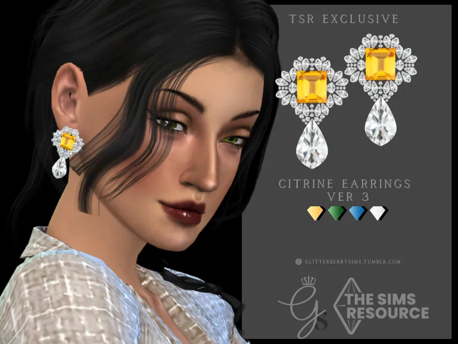 Citrine Earring Version 3