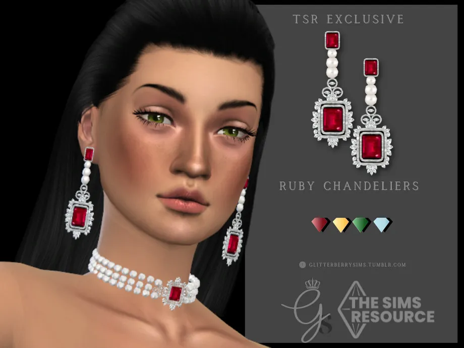 Ruby Chandelier Earrings