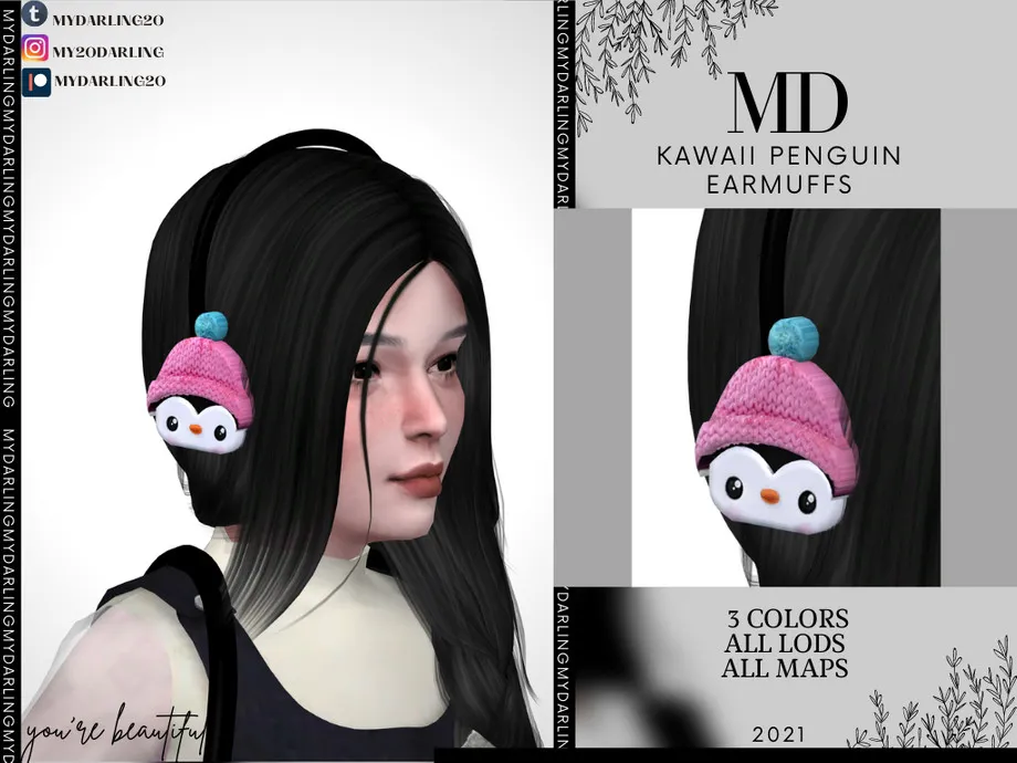 kawaii penguin earmuffs CHILD