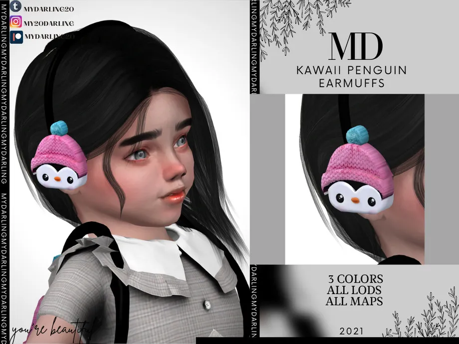 kawaii penguin earmuffs TODDLER