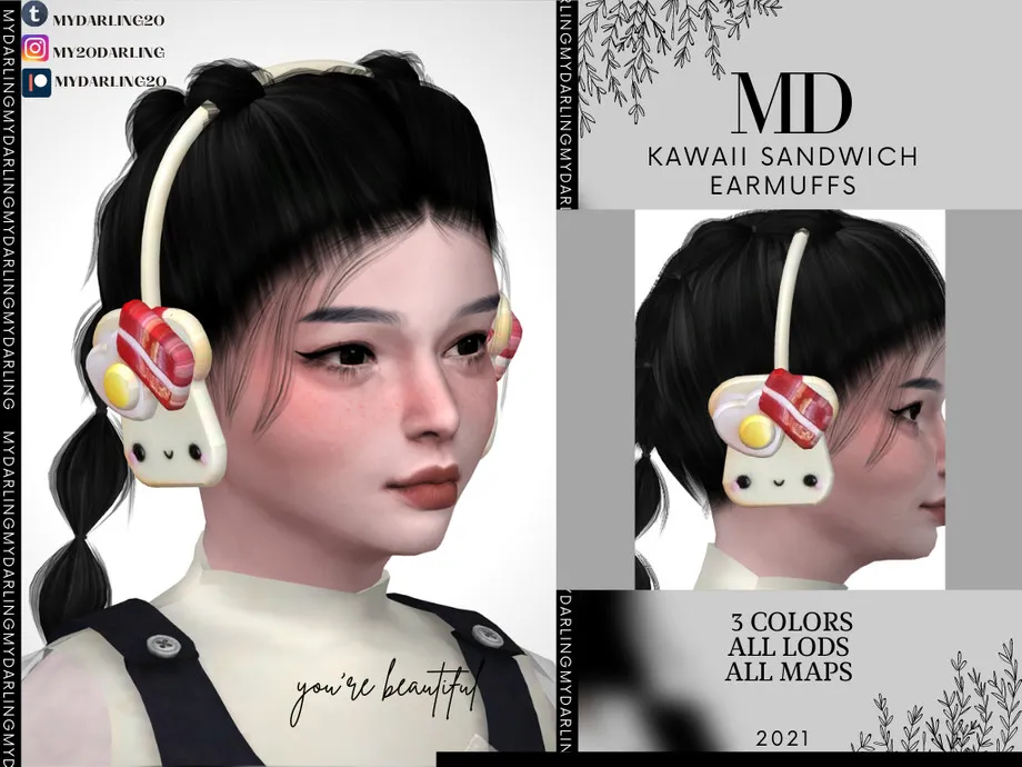kawaii sandwich earmuffs CHILD