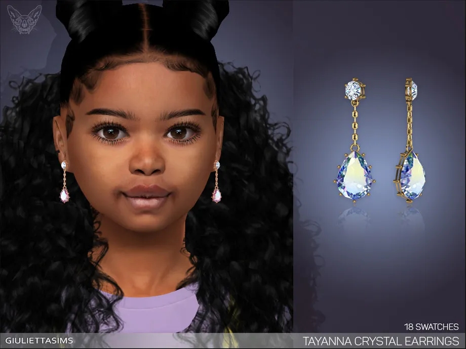Tayanna Crystal Earrings For Kids