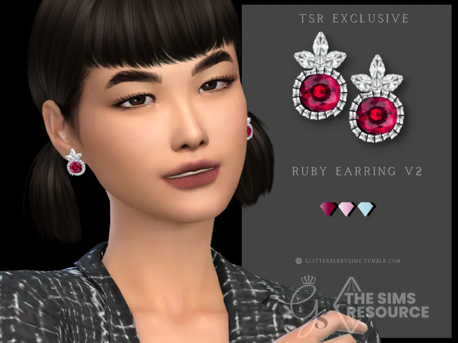 Ruby Earrings V2