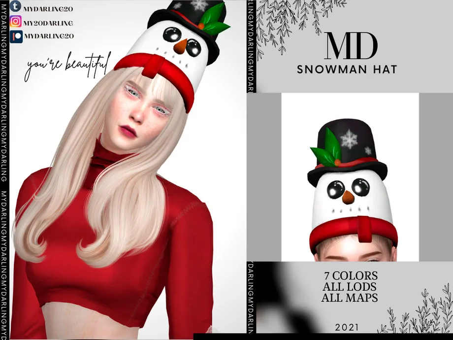 snowman hat adult
