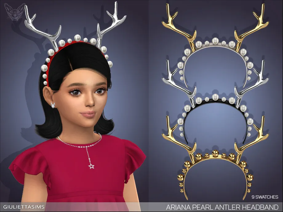 Ariana Pearl Antler Headband For Kids