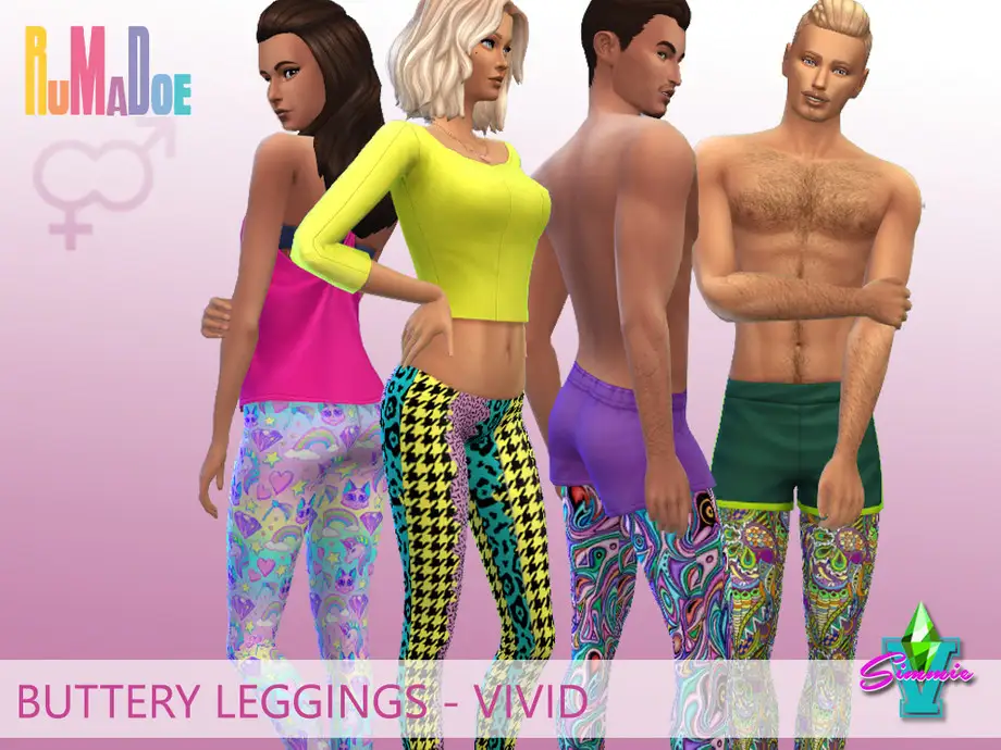Buttery Unisex Leggings Vivid