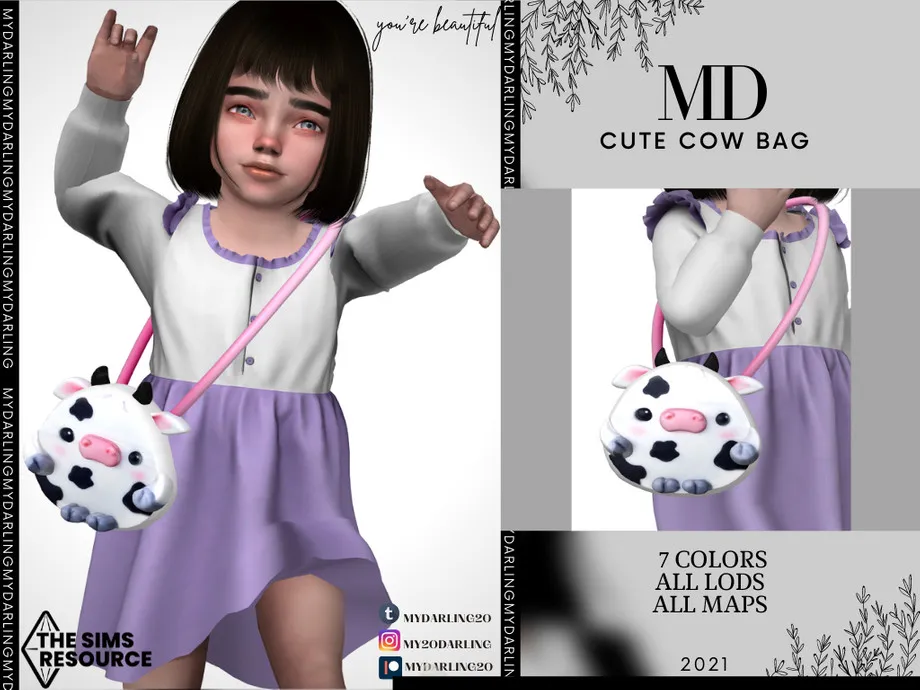 cute cow bag toddler