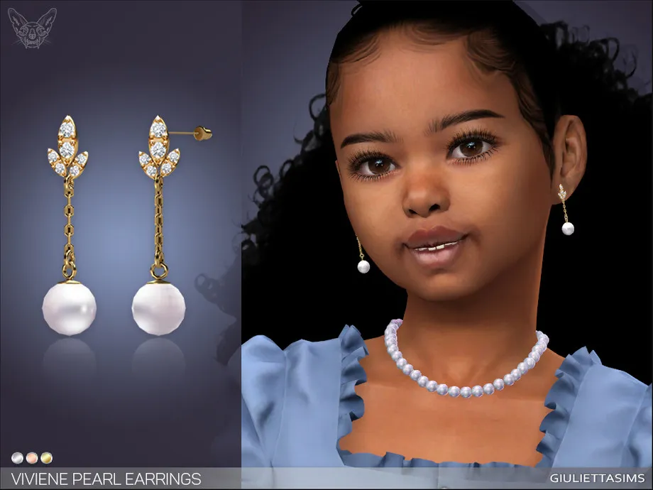 Viviene Pearl Earrings For Kids