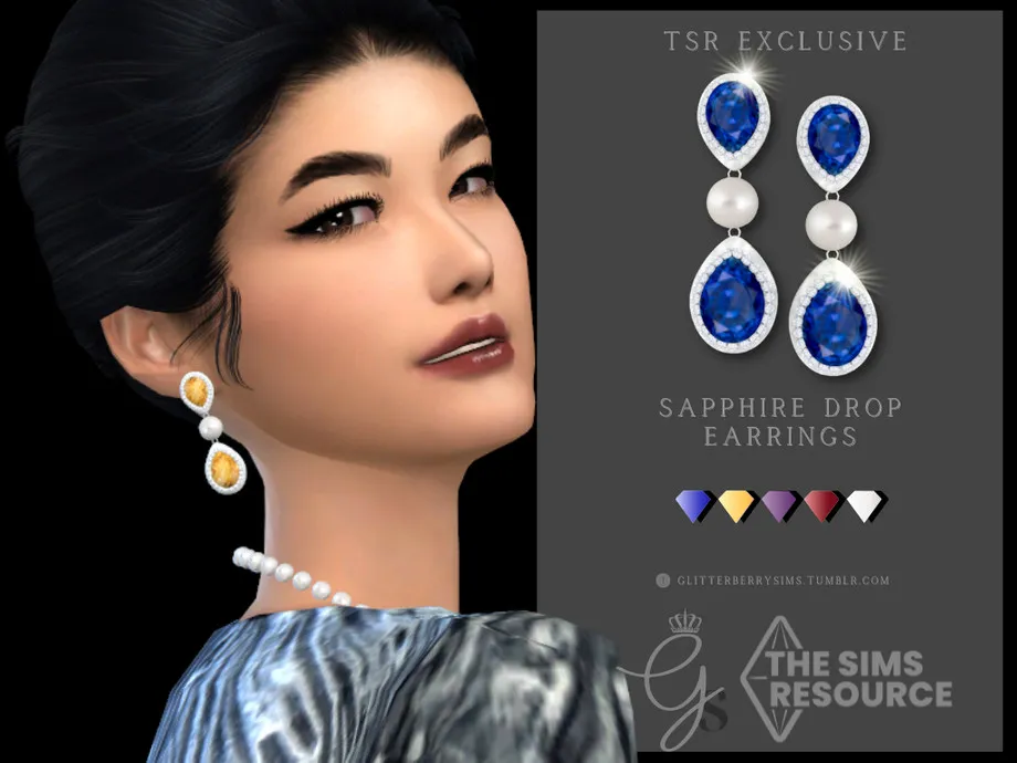 Sapphire Drop Earrings