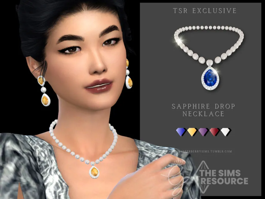 Sapphire Drop Necklace