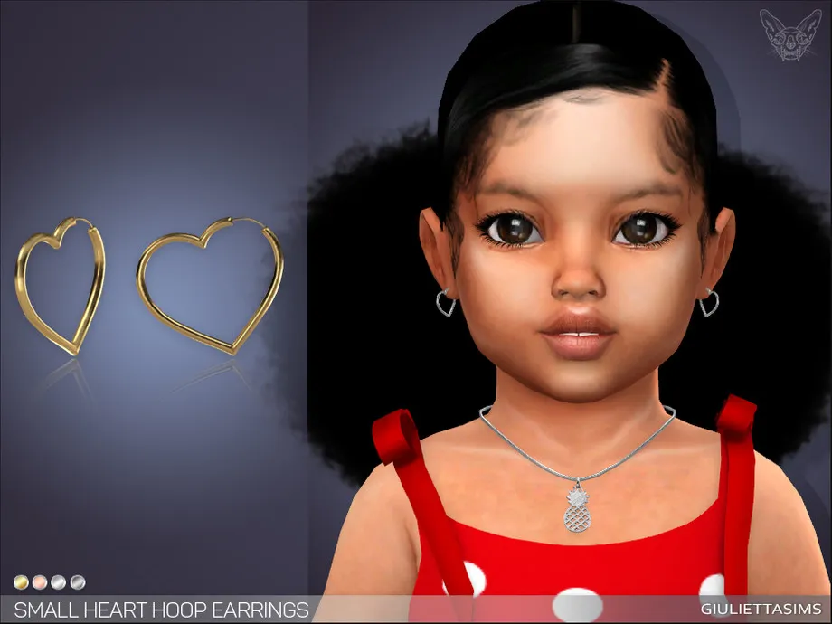 Small Heart Hoop Earrings For Toddlers