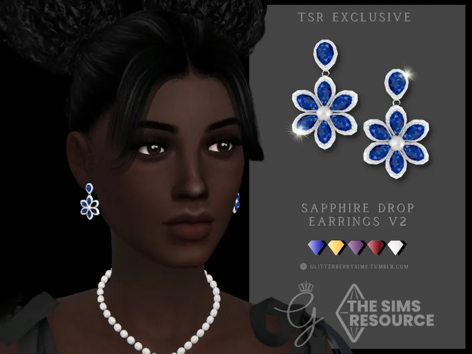 Sapphire Drop Earrings V4