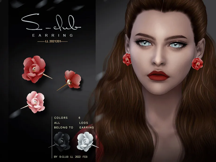 Flower earrings by S - Club