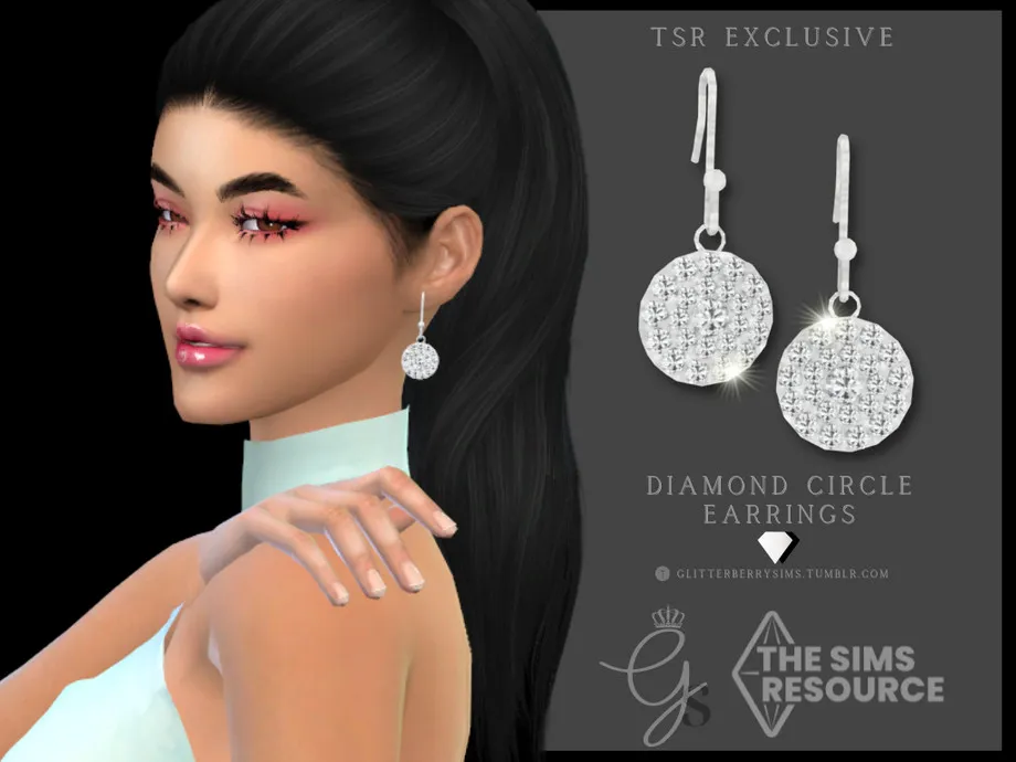 Diamond Circle Earrings