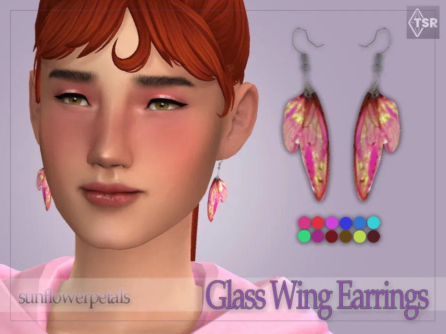 Glass Wing Earrings