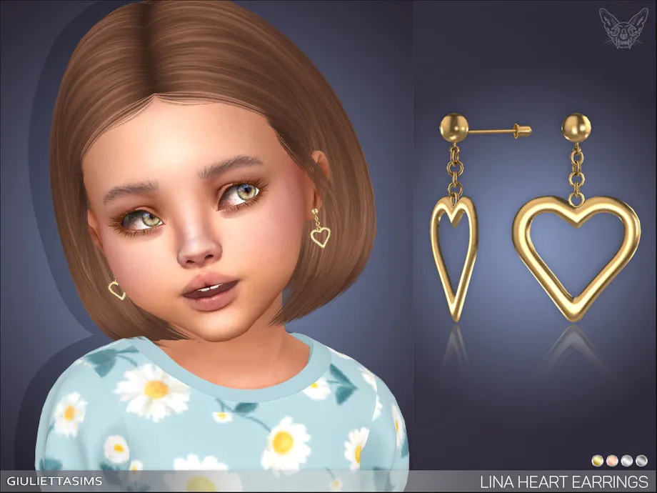 Lina Heart Earrings For Toddlers