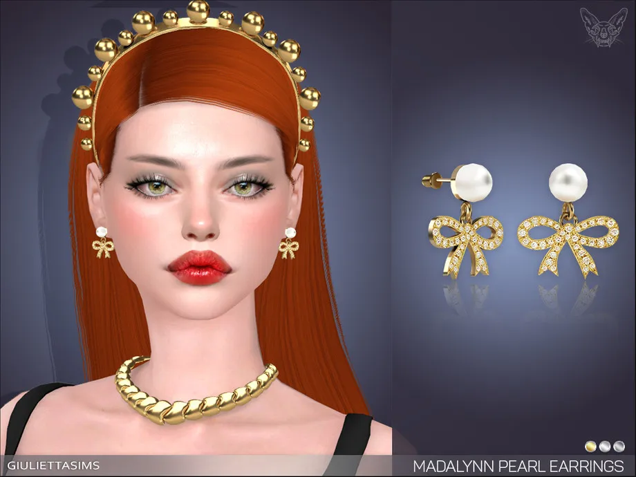 Madalynn Pearl Bow Earrings