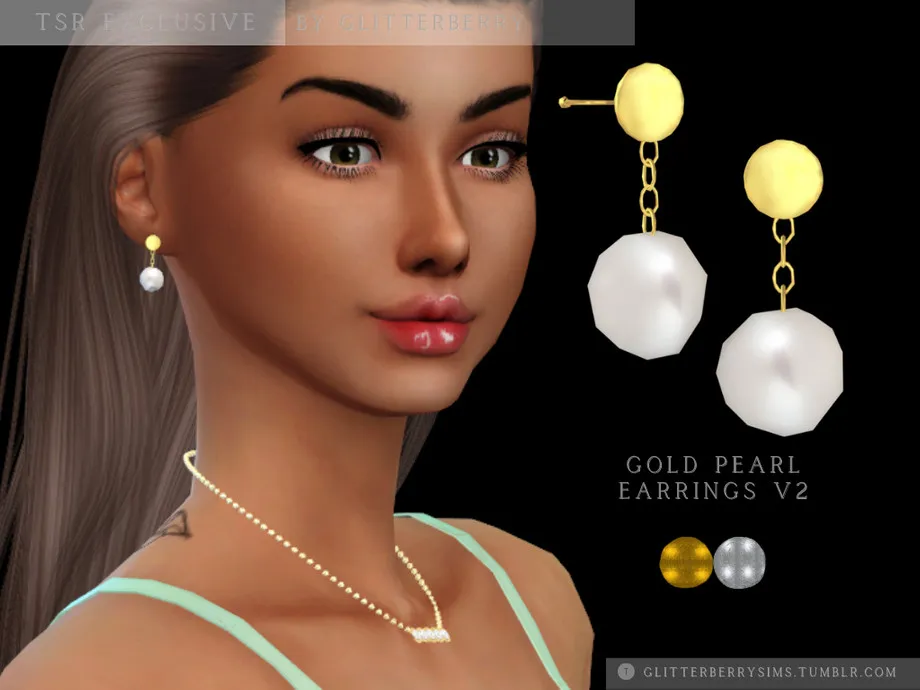 Gold Pearl Earrings v2