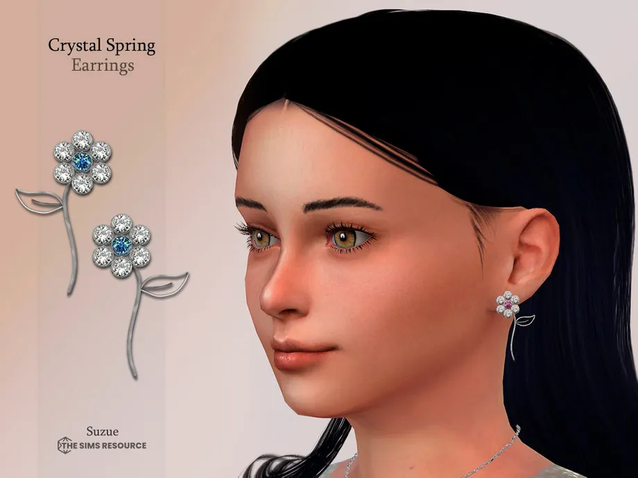 Crystal Spring Earrings Child