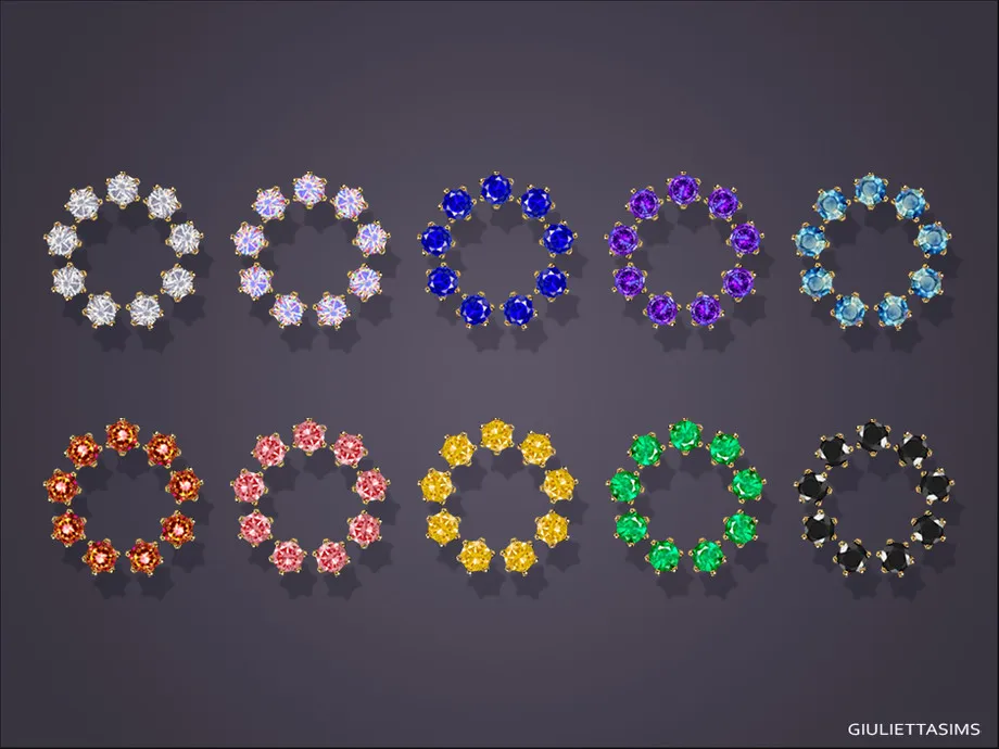 Crystal Circle Earrings