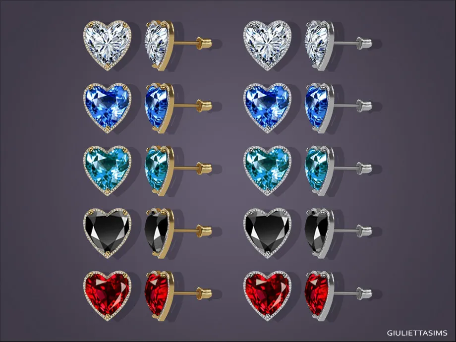 Arabella Halo Heart Earrings For Kids