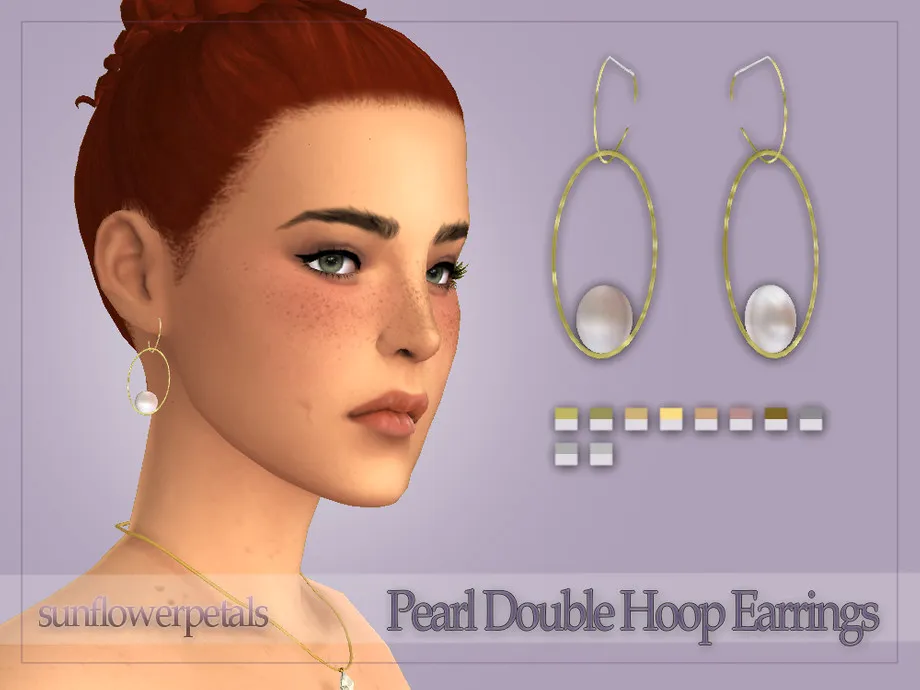 Pearl Double Hoop Earrings
