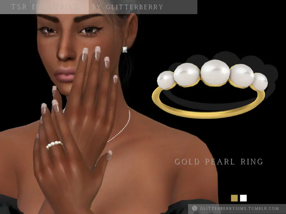 Gold Pearl Ring