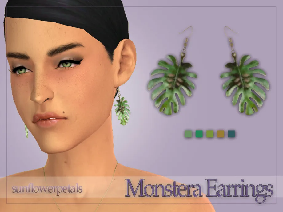 Monstera Earrings