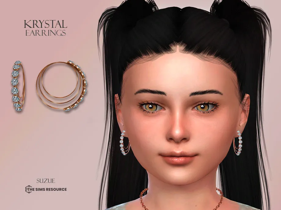 Krystal Earrings Child