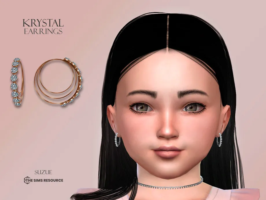 Krystal Earrings Toddler