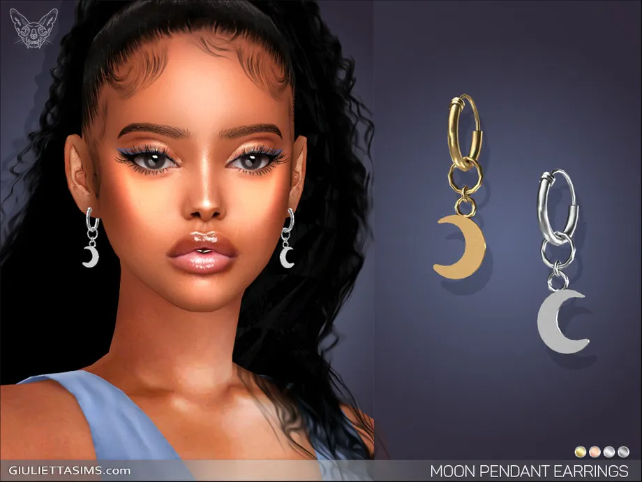 Moon Pendant Earrings