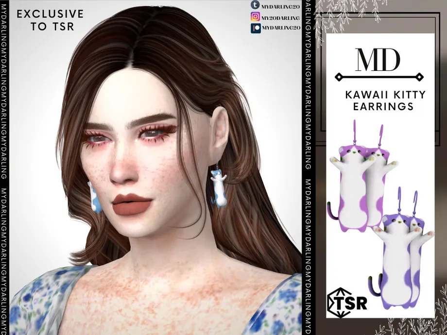 kawaii kitty earrings Adult