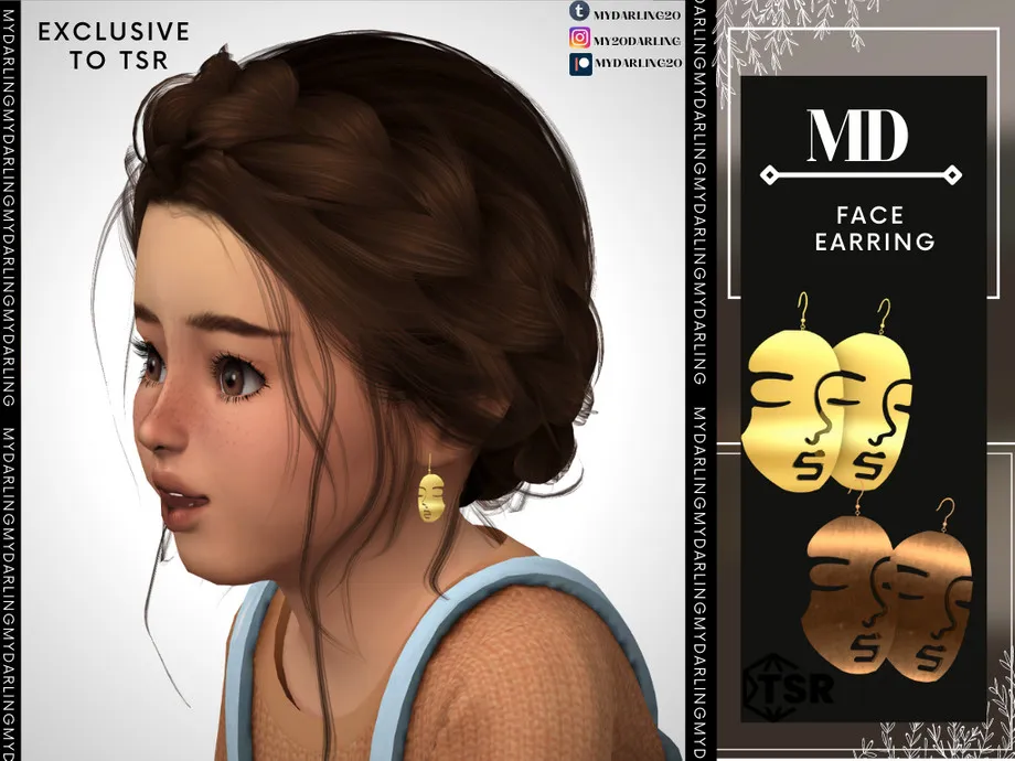 Face earring toddler