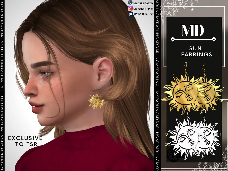 Sun earrings Child