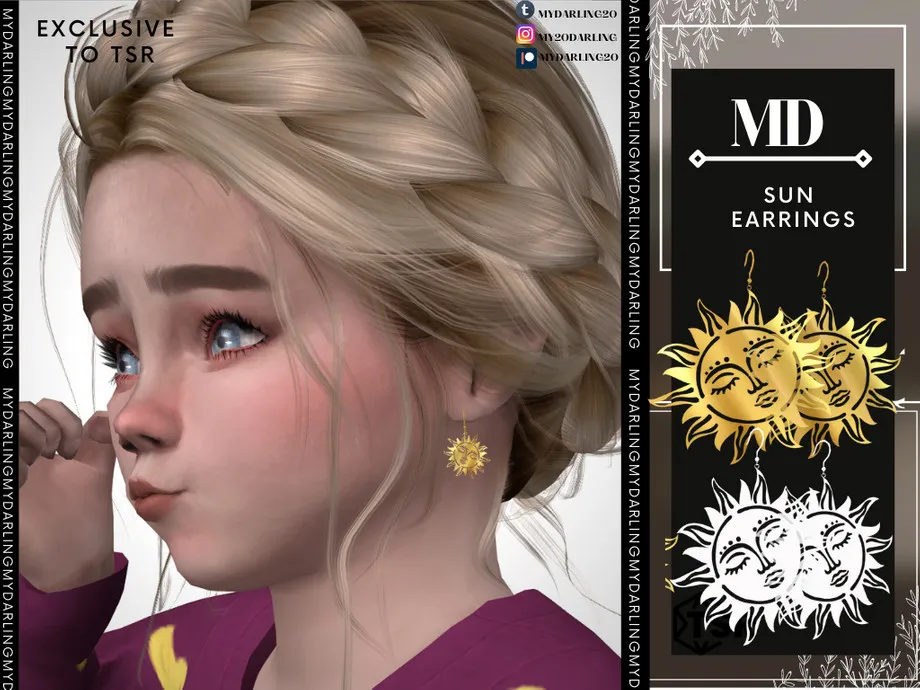 Sun earrings Toddler