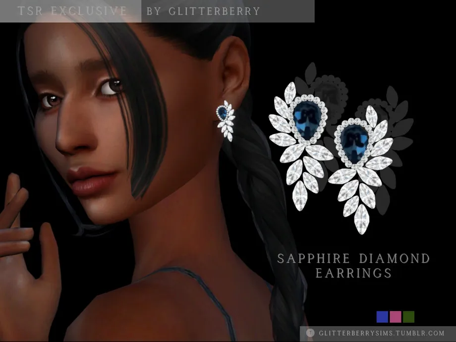 Sapphire Diamond Earrings